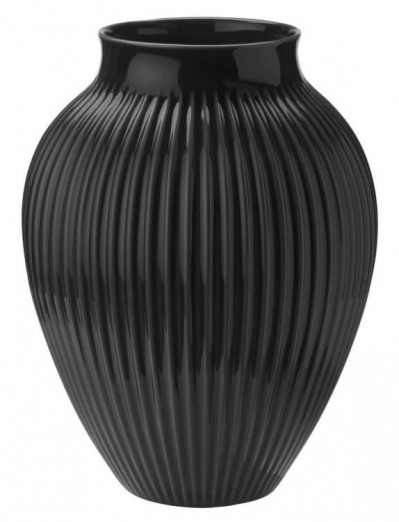 Knabstrup keramikinė vaza 35 cm aukščio, juodos spalvos